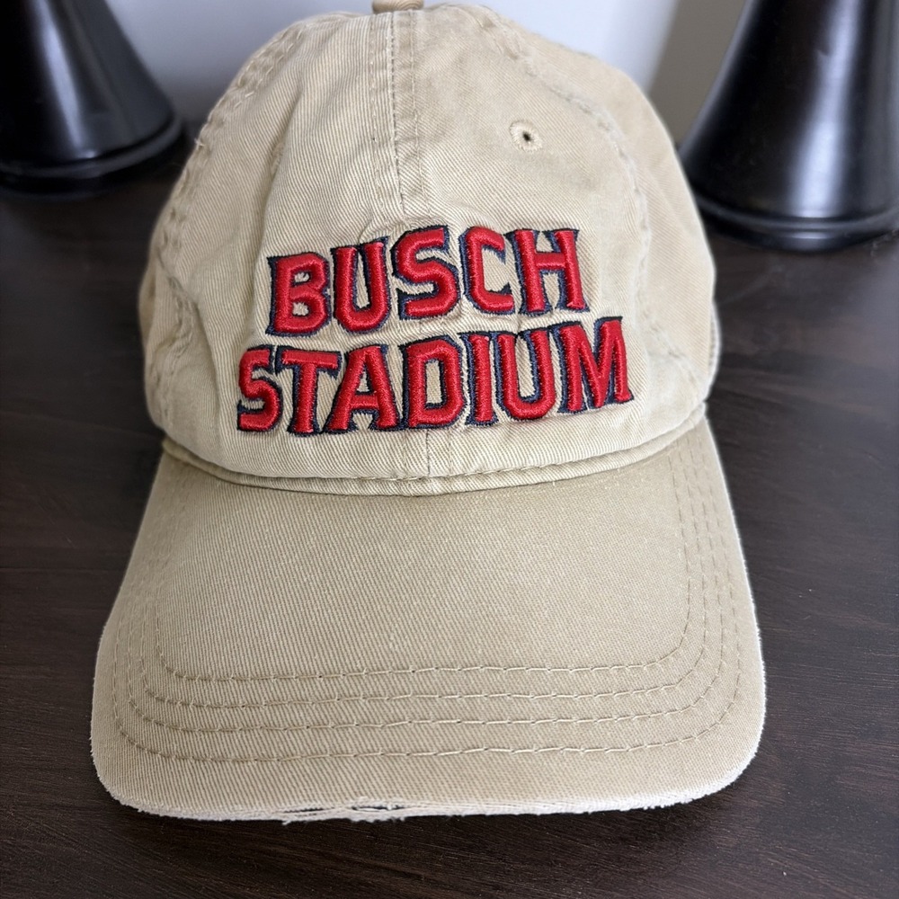 New Era St. Louis Cardinals Khaki Busch Stadium Adjustable Strap Adult Hat